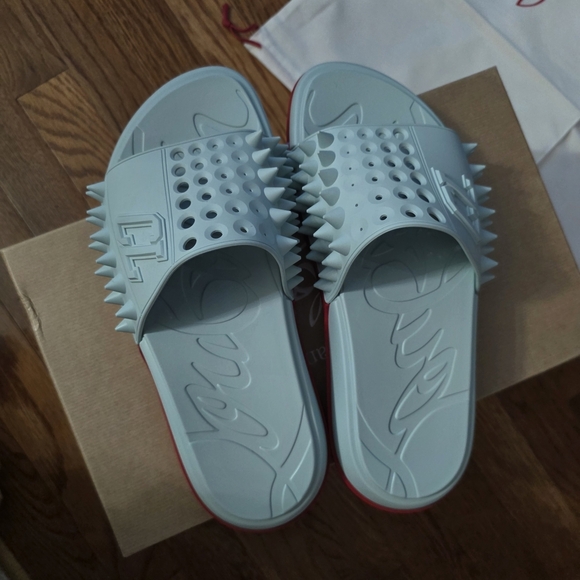 Christian Louboutin Spiked Sandals - White and Red